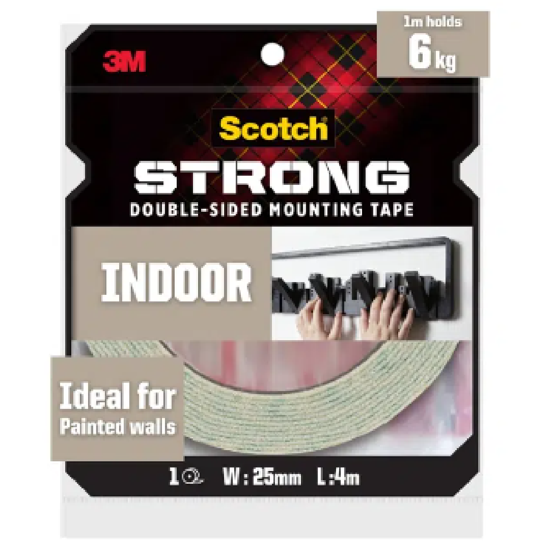 3M Scotch INDOOR Double Sided Mounting Tape 25MM X 4M